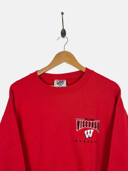 90's Wisconsin Badgers Embroidered Vintage Sweatshirt Size M