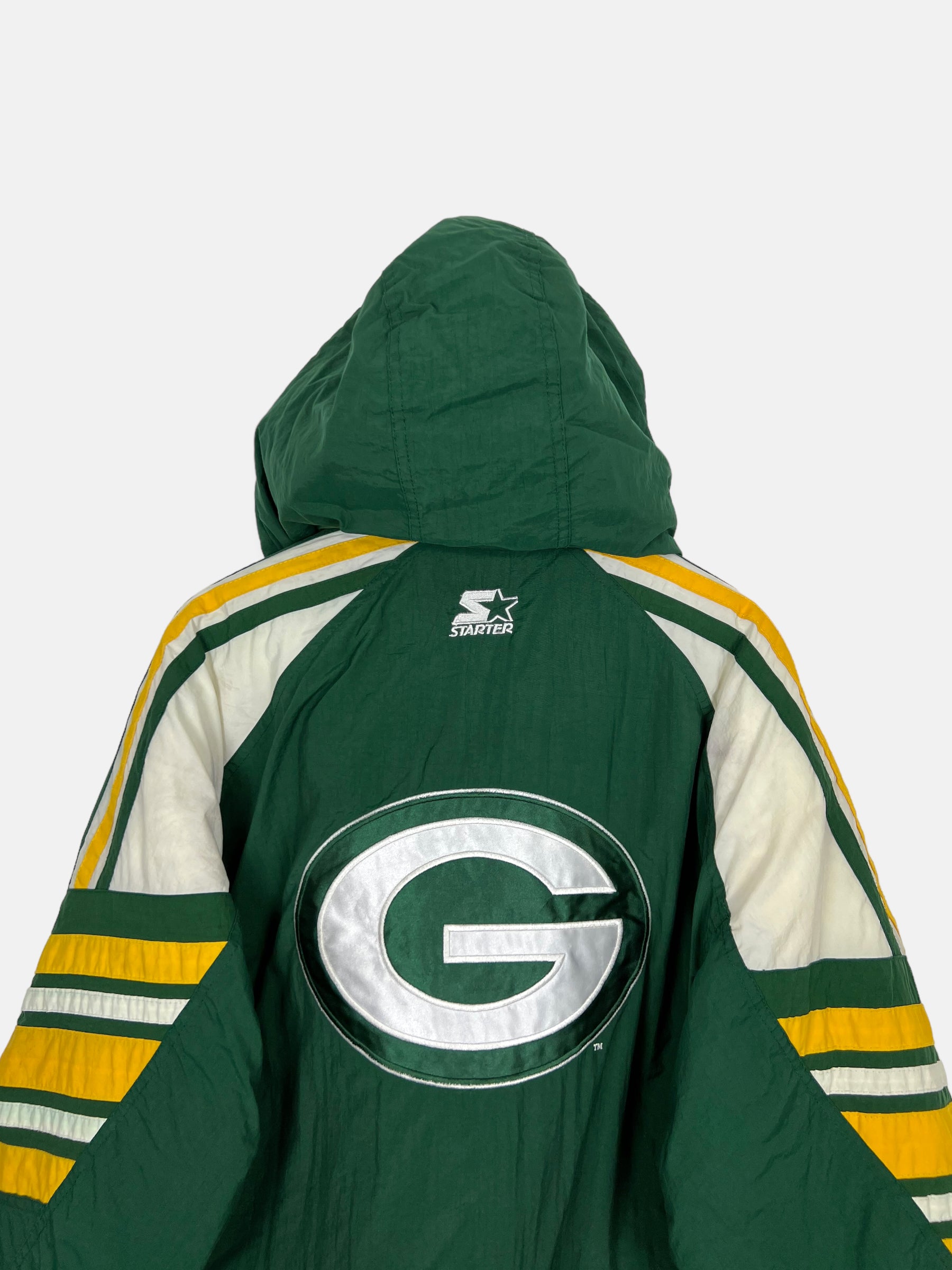 Vintage 90s Starter Green Bay Packers NFL Football Hood Puffer