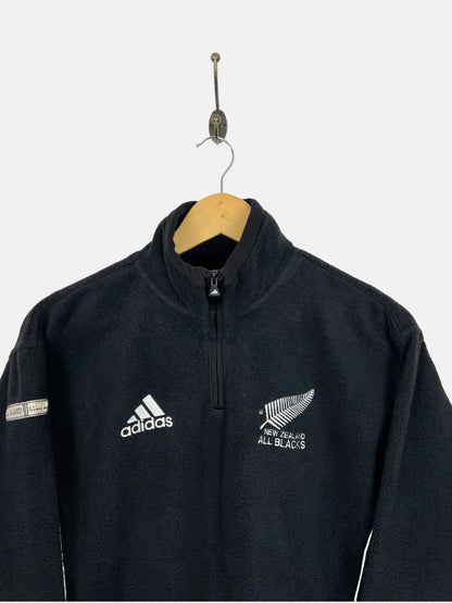 Adidas All Blacks Embroidered Vintage Quarterzip Fleece Size 6-8