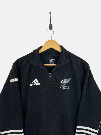 Adidas All Blacks Embroidered Vintage Quarterzip Fleece Size 6-8