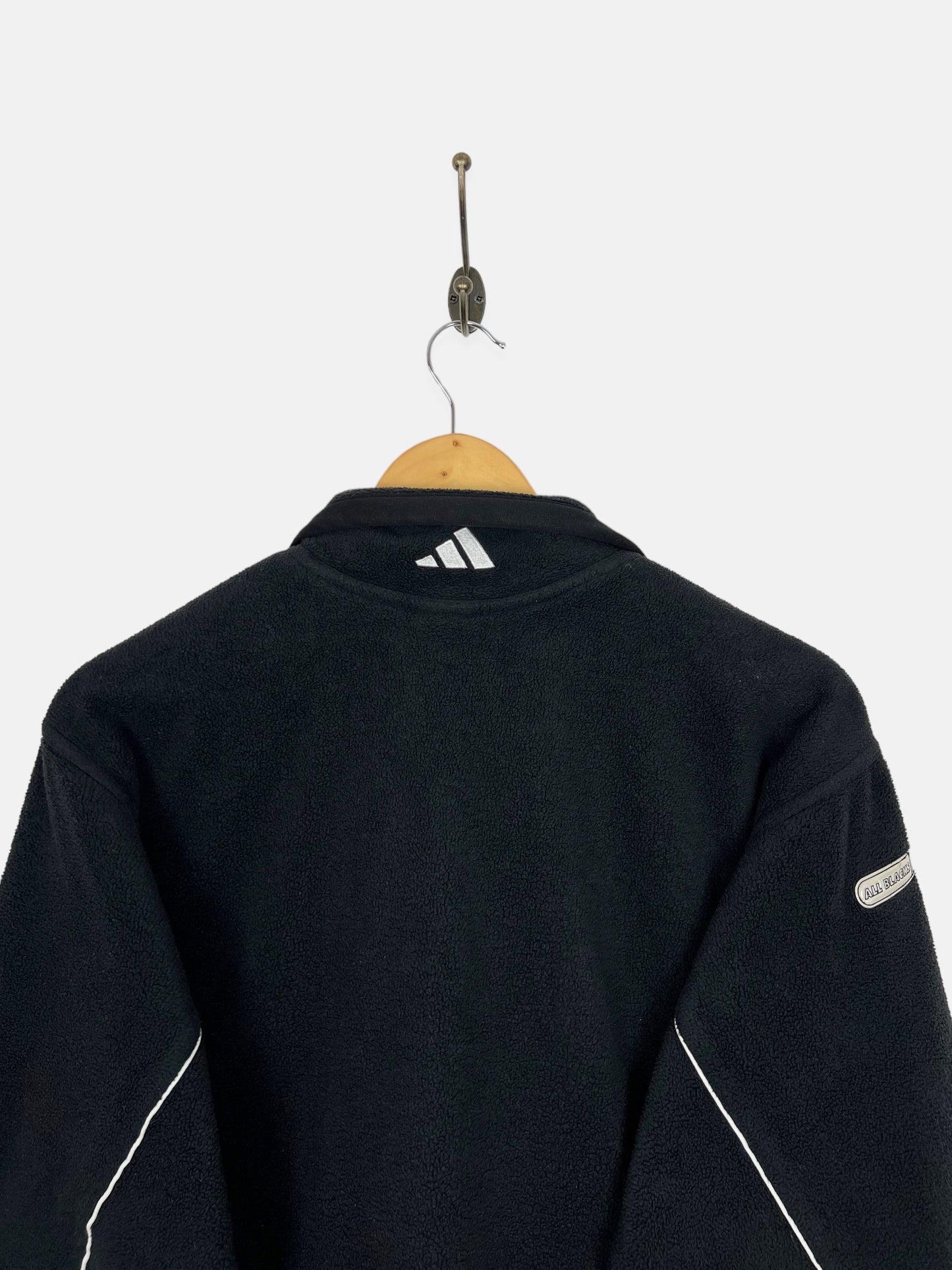 Adidas All Blacks Embroidered Vintage Quarterzip Fleece Size 6-8