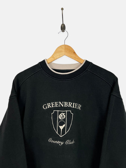 90's Greenbrier Country Club USA Made Embroidered Vintage Sweatshirt Size 10-12