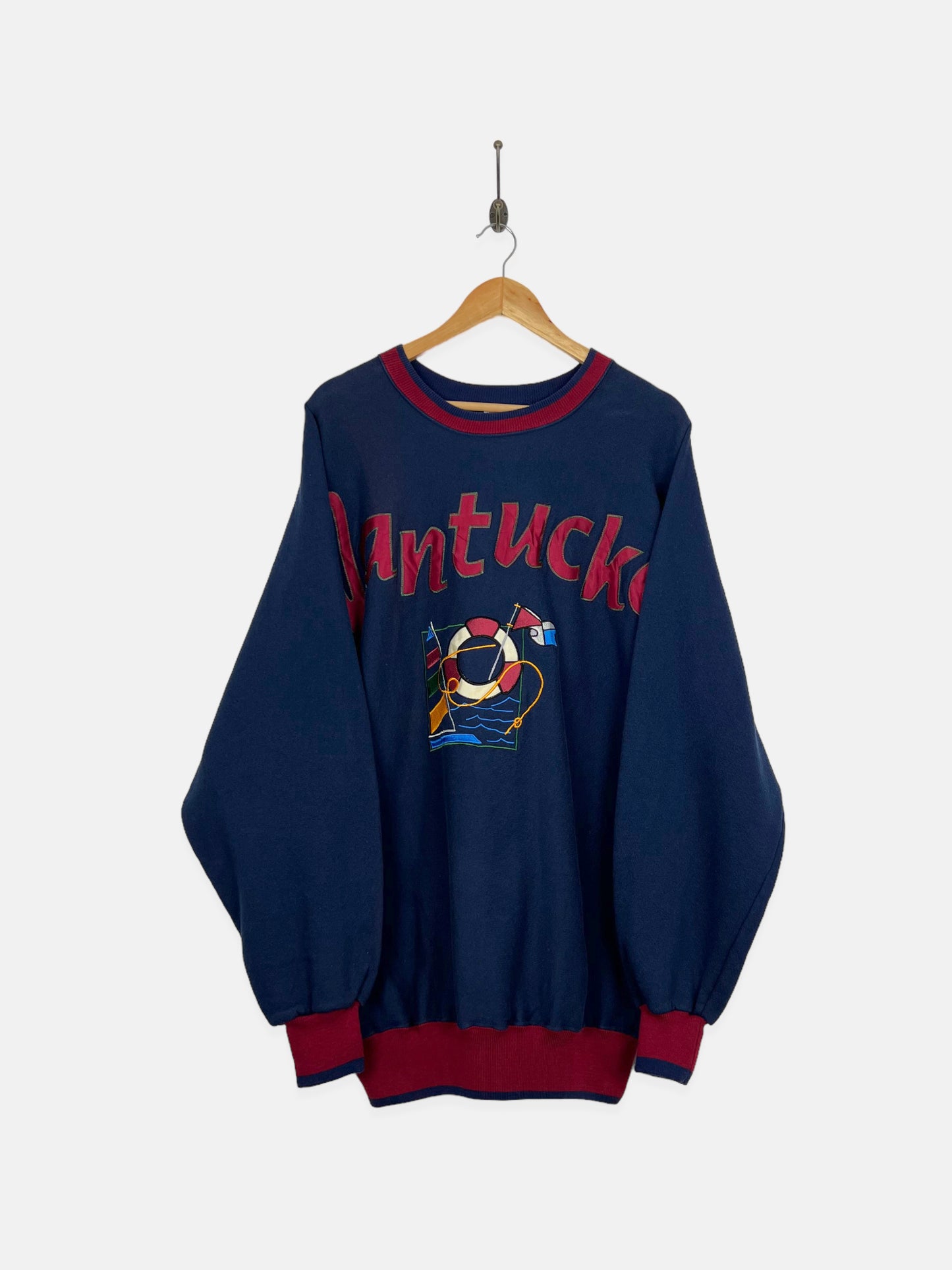 90's Nantucket USA Made Embroidered Vintage Sweatshirt Size XL