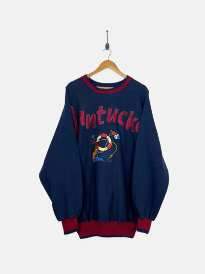 90's Nantucket USA Made Embroidered Vintage Sweatshirt Size XL