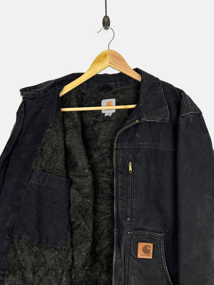 90's Carhartt Heavy Duty Sherpa Lined Vintage Jacket Size 10-12