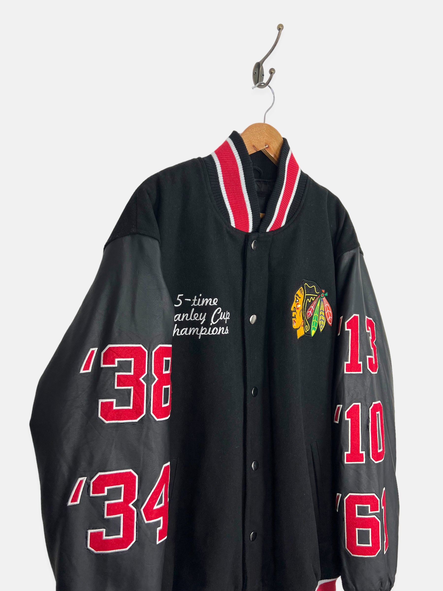 Chicago blackhawks letterman outlet jacket