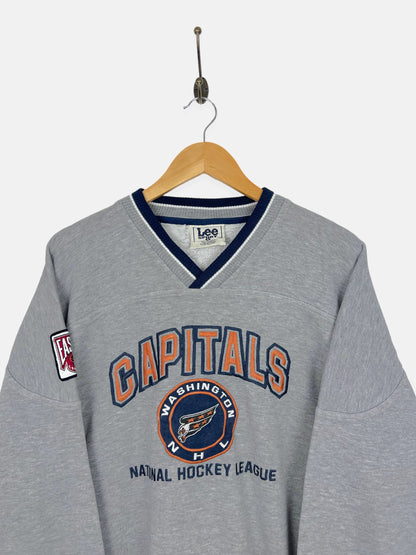 90's Washington Capitals NHL Embroidered Vintage Sweatshirt Size L-XL