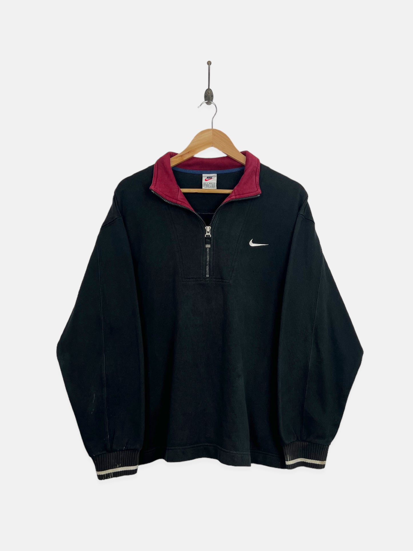 90's Nike Embroidered Vintage Quarterzip Sweatshirt Size 12-14