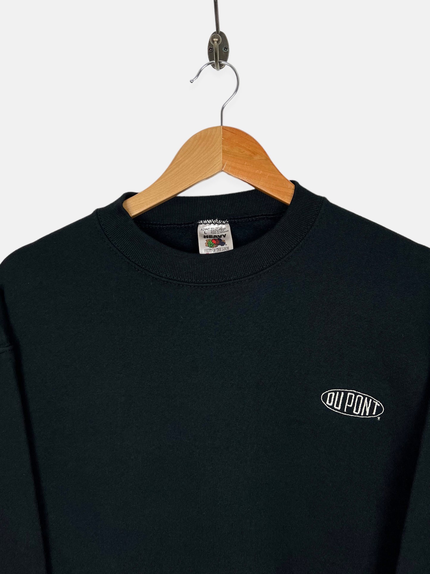 90's Du Pont USA Made Embroidered Vintage Sweatshirt Size M-L