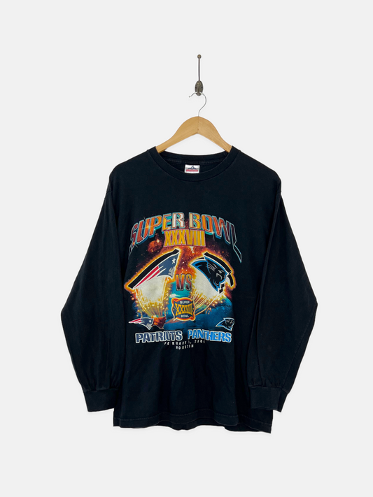 Patriots vs Panthers NFL Superbowl Vintage Longsleeve Size 12