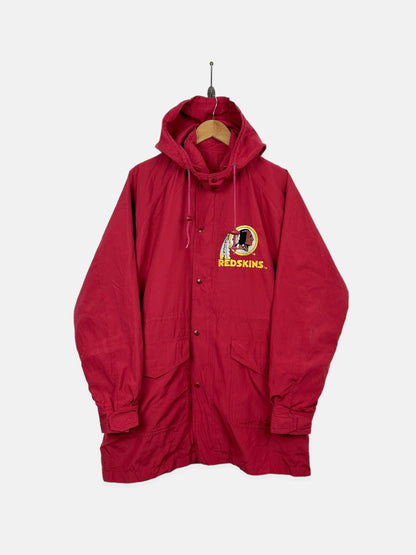 90's Washington Redskins NFL Embroidered Vintage Jacket with Hood Size M-L