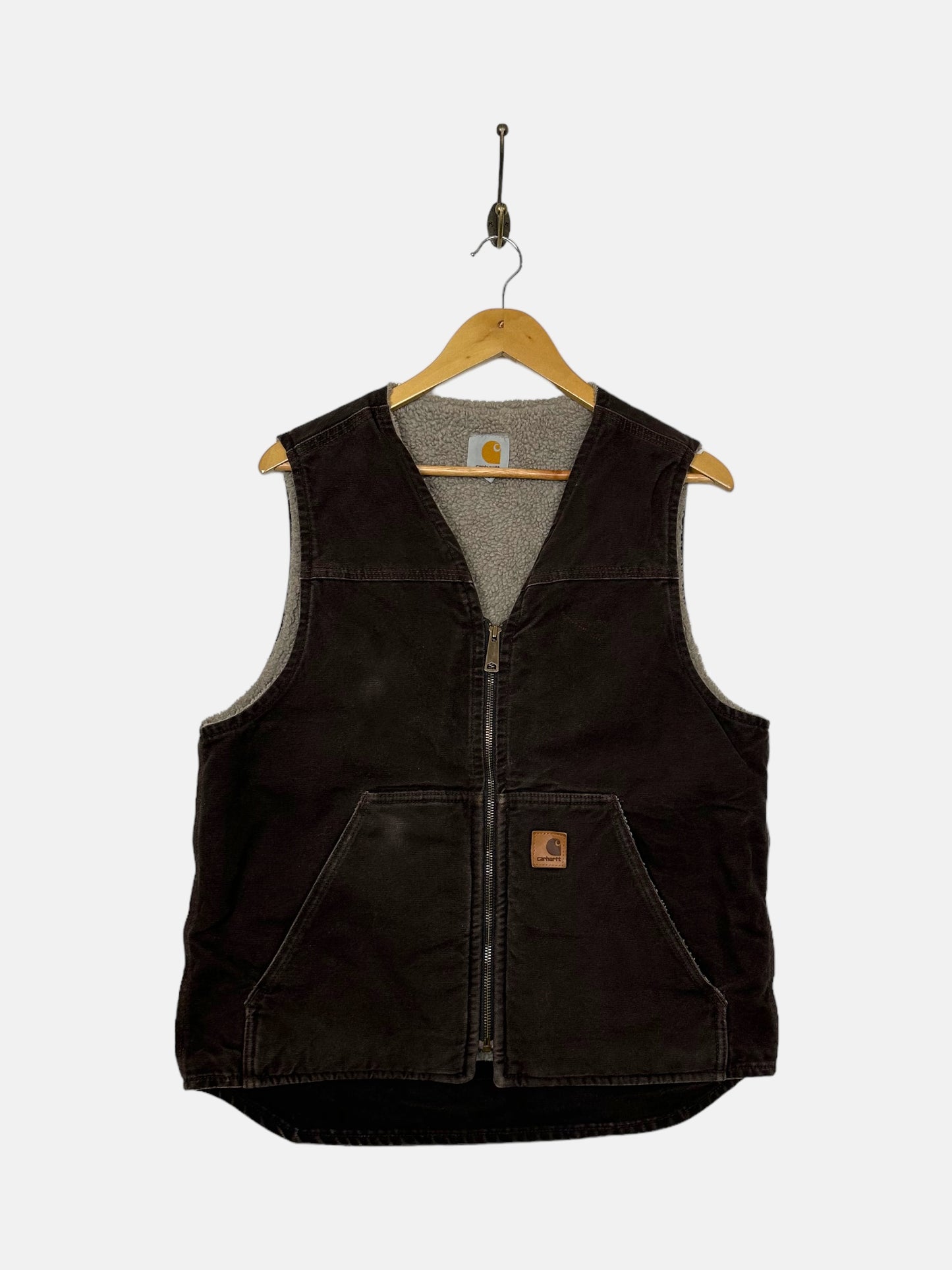 90's Carhartt Heavy Duty Vintage Sherpa Lined Vest Size M