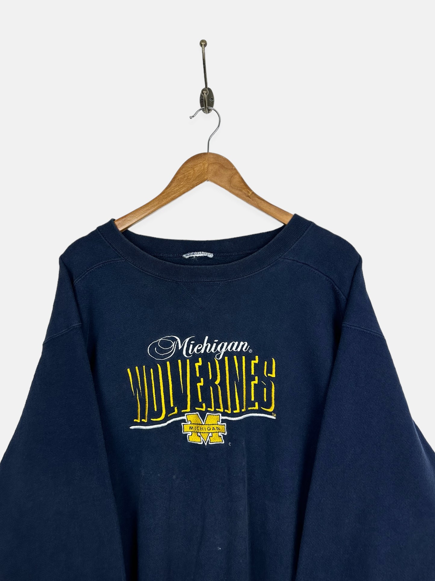 90's Michigan Wolverines Embroidered Vintage Sweatshirt Size M-L