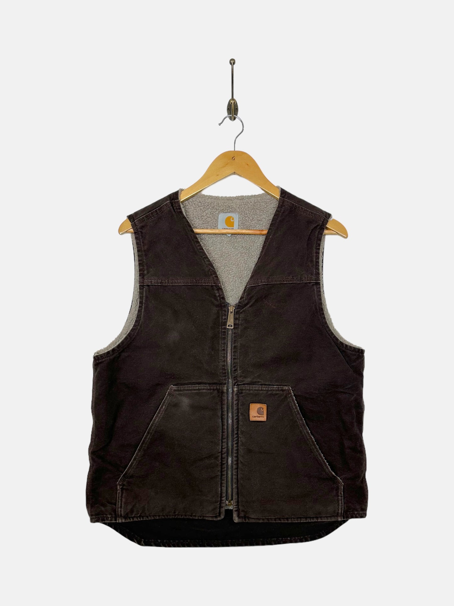 90's Carhartt Heavy Duty Vintage Sherpa Lined Vest Size M