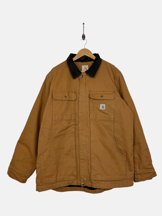 Carhartt Heavy Duty Vintage Corduroy Collar Jacket Size 2XL