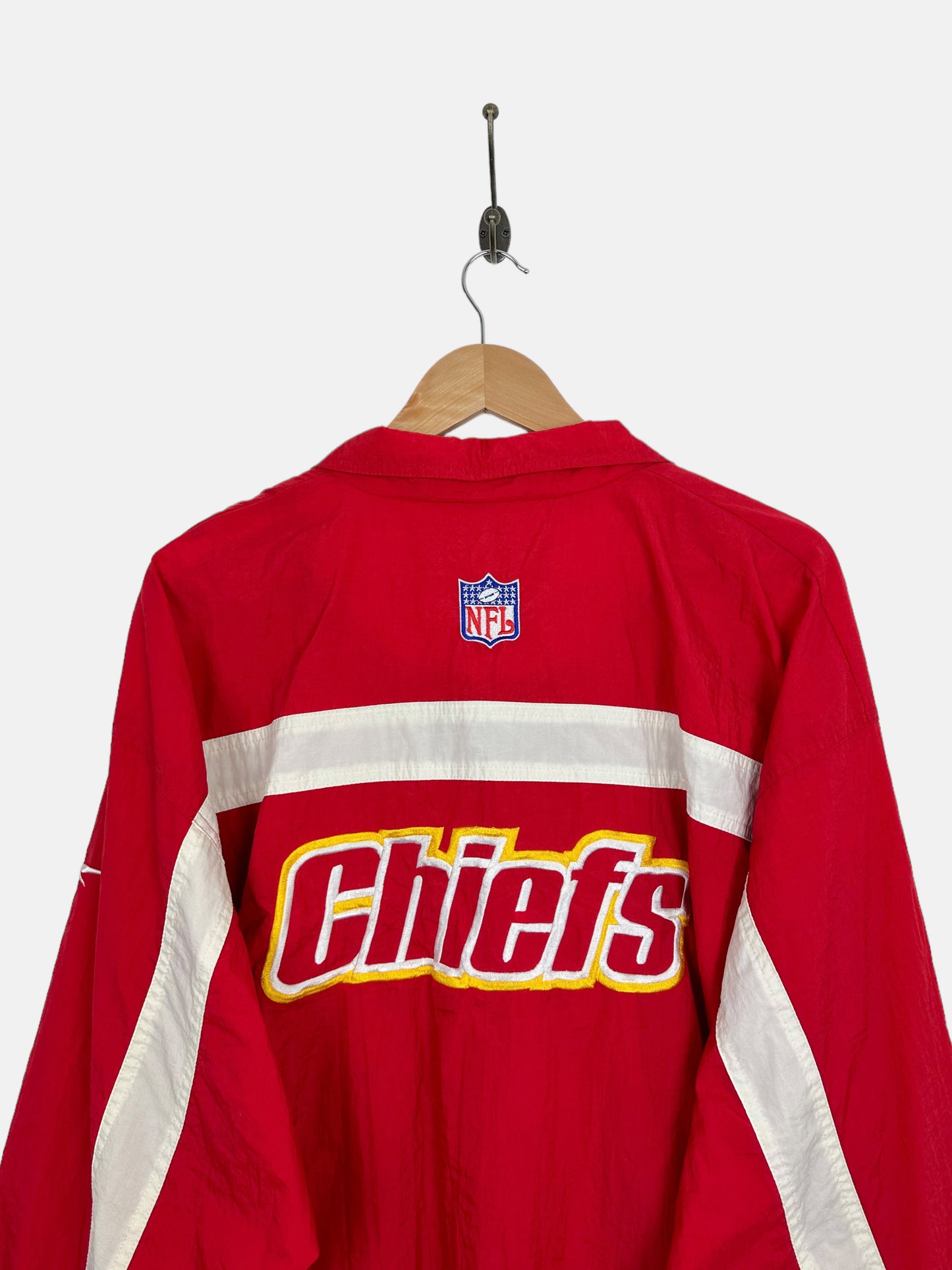 90's Reebok Kansas City Chiefs NFL Embroidered Vintage Windbreaker Jacket Size L-XL