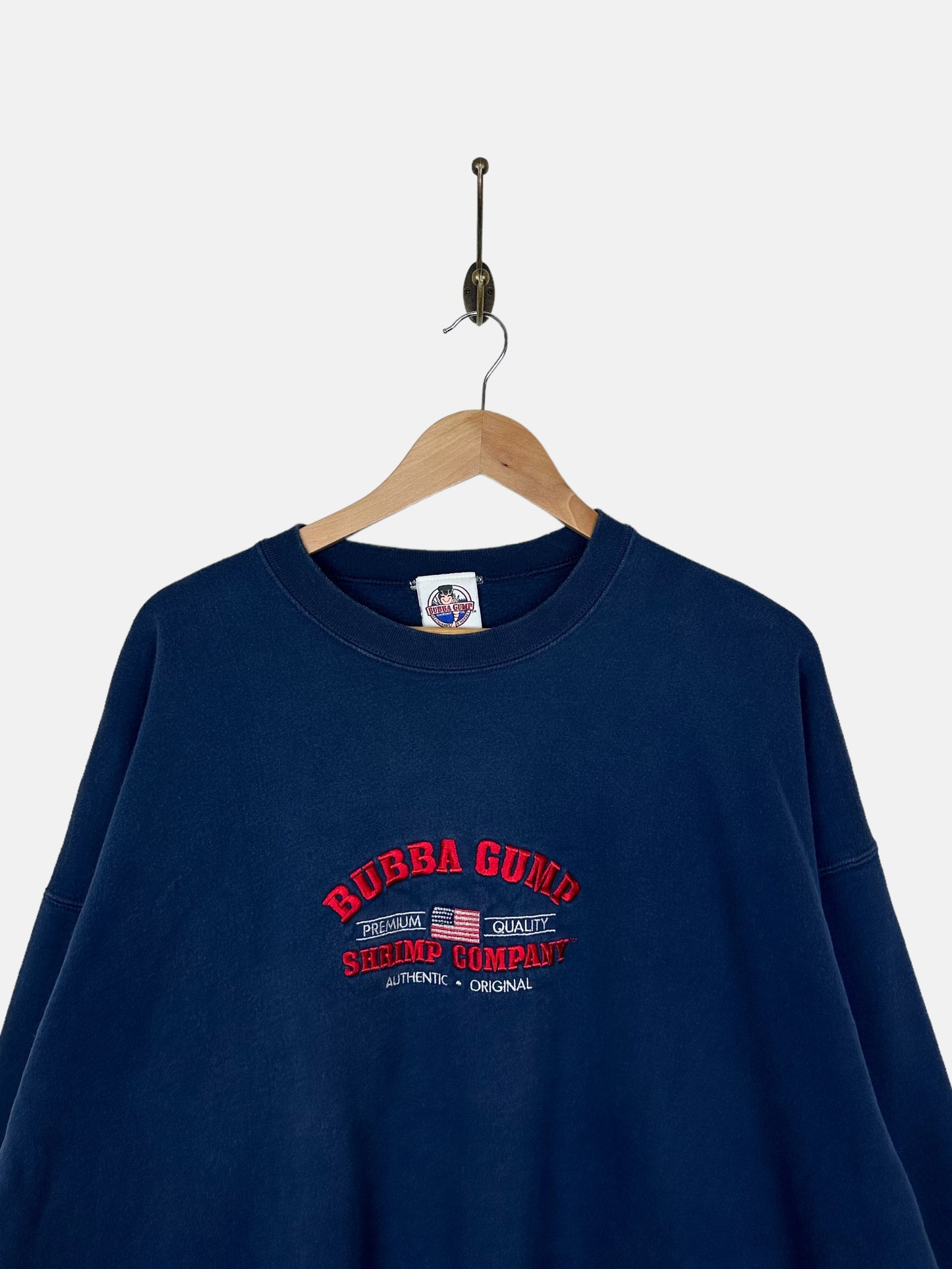 90's Bubba Gump Shrimps USA Made Embroidered Vintage Sweatshirt Size XL