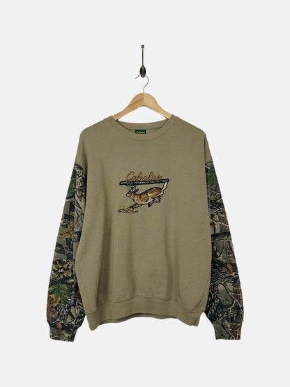 90's Cabela's Realtree Camo Embroidered Vintage Sweatshirt Size M-L