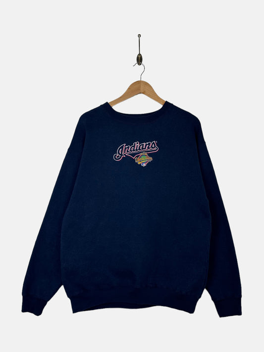 1997 Cleveland Indians MLB Embroidered Vintage Sweatshirt Size L