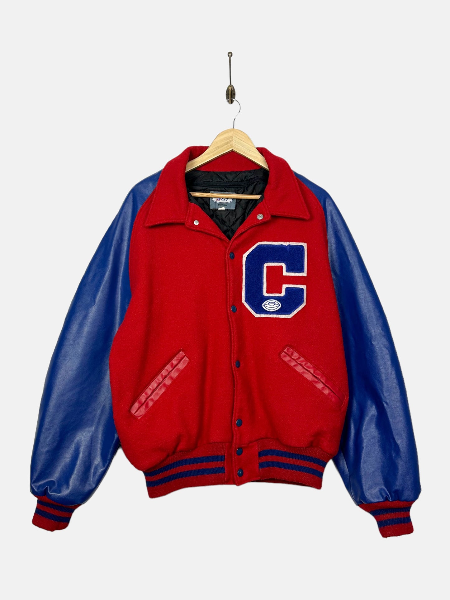 90's Vintage Lined Varsity Jacket Size M