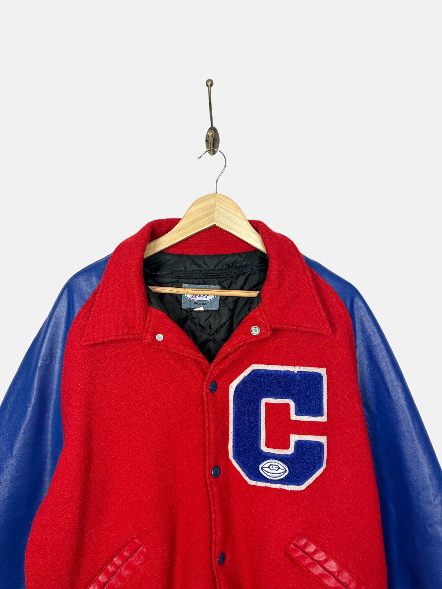 90's Vintage Lined Varsity Jacket Size M