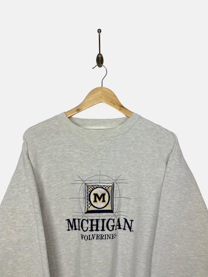 90's Michigan Wolverines Embroidered Vintage Sweatshirt Size 10