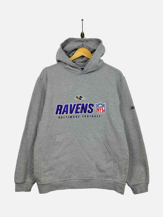 90's Baltimore Ravens NFL Embroidered Vintage Hoodie Size M