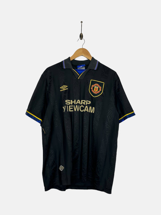 1993 Umbro Manchester United Away Kit Vintage Football Jersey Size L