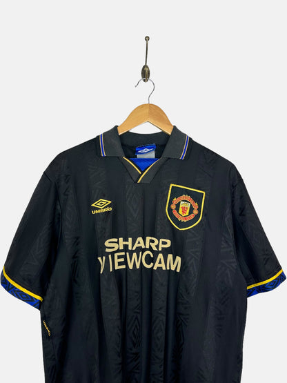 1993 Umbro Manchester United Away Kit Vintage Football Jersey Size L