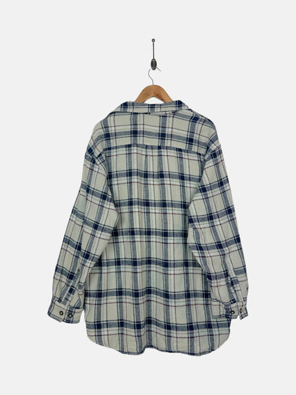 90's Carhartt Vintage Button-Up Fleece Lined Flannel Shirt Size XL