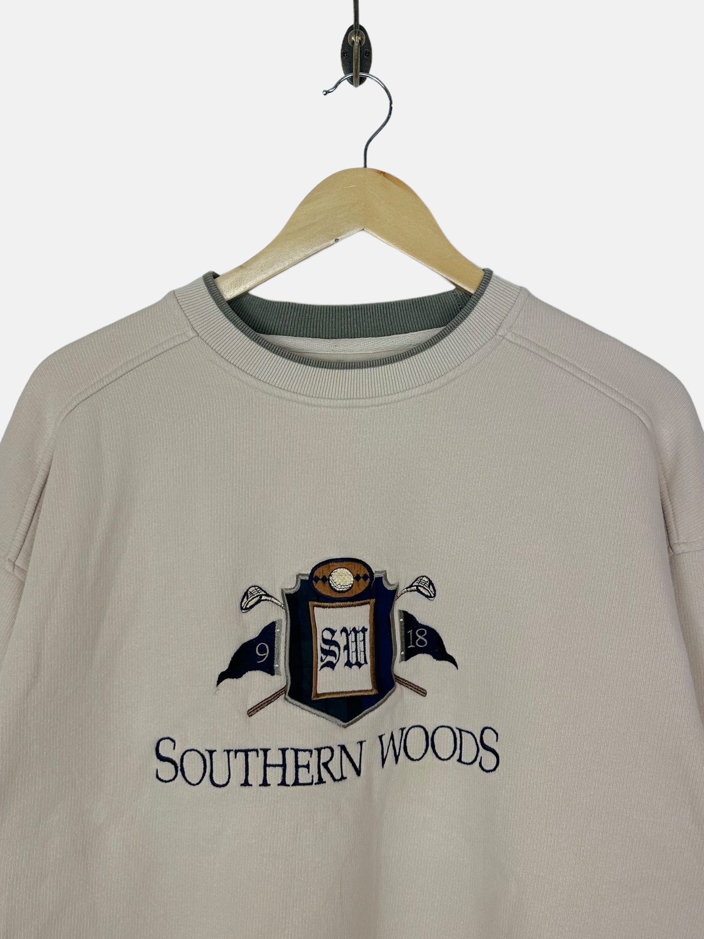 90's Southern Woods Golf USA Made Embroidered Vintage Sweatshirt Size M