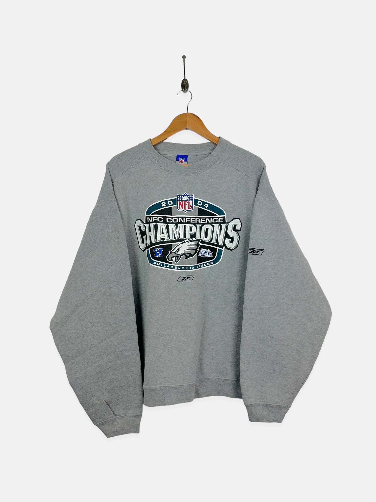 Reebok Philadelphia Eagles NFL Vintage Sweatshirt Size XL