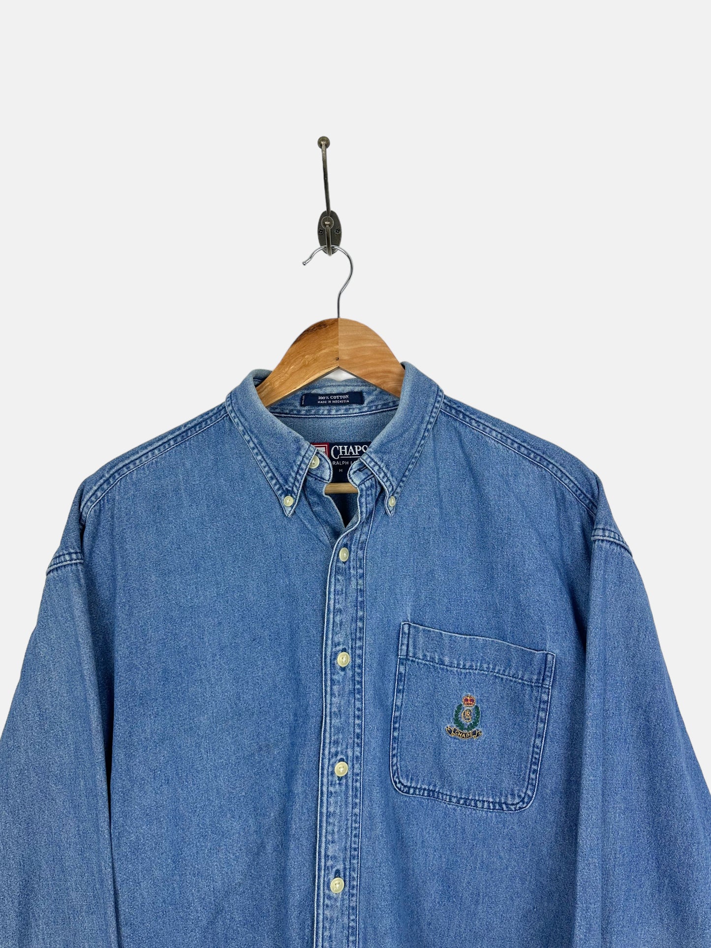 90's Chaps Ralph Lauren Embroidered Vintage Button-Up Shirt Size M-L