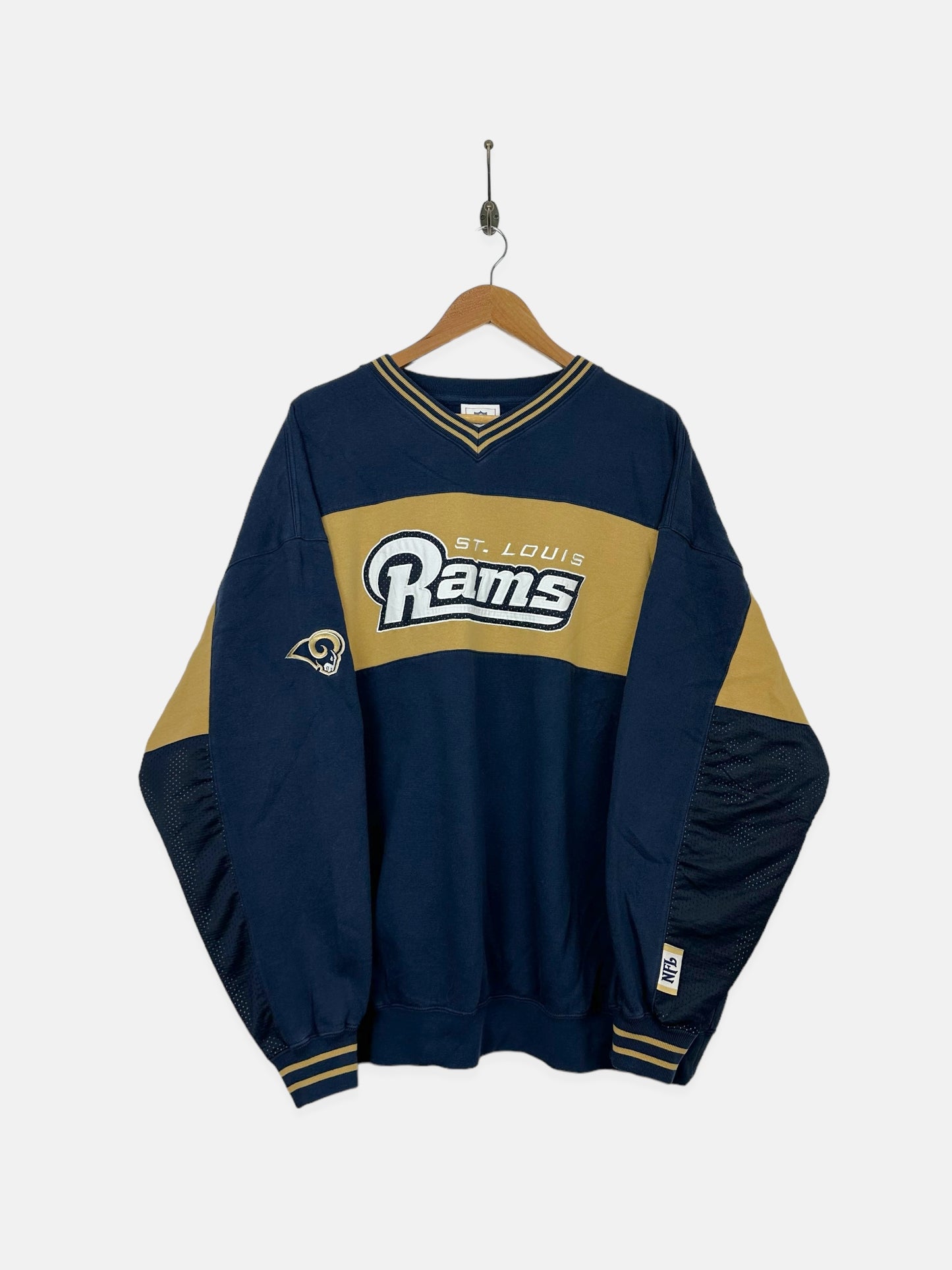 90's St Louis Rams NFL Embroidered Vintage Sweatshirt Size 2XL