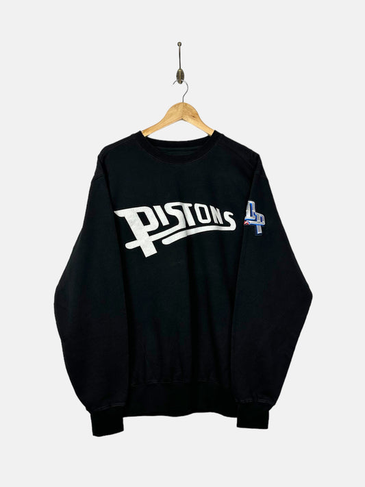 90's Detroit Pistons NBA Embroidered Vintage Sweatshirt Size M