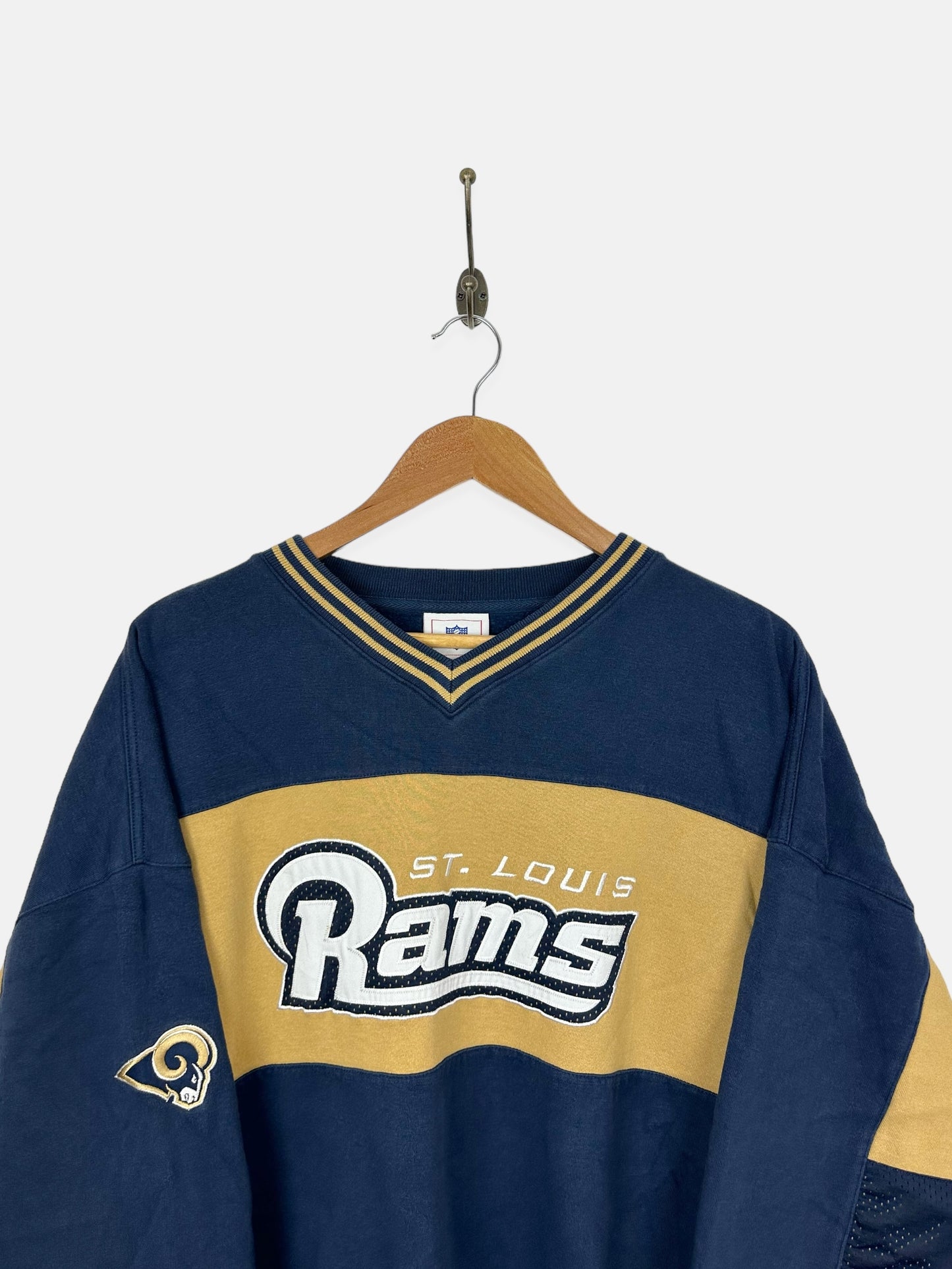 90's St Louis Rams NFL Embroidered Vintage Sweatshirt Size 2XL