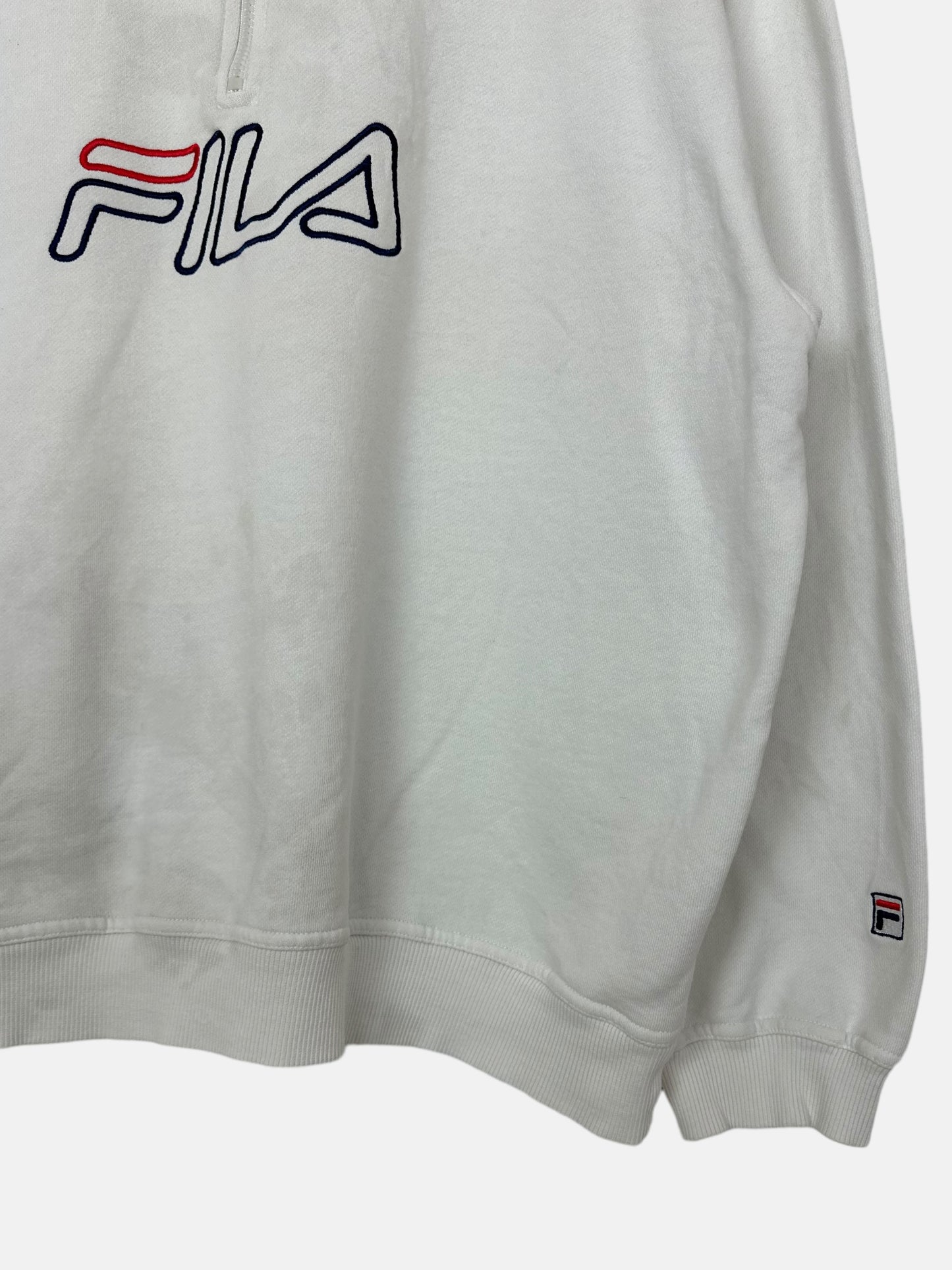 90's Fila Embroidered Vintage Quarterzip Sweatshirt Size M-L