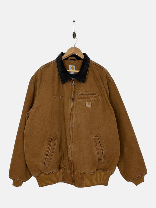 90's Carhartt Heavy Duty Corduroy Collar Vintage Jacket Size XL