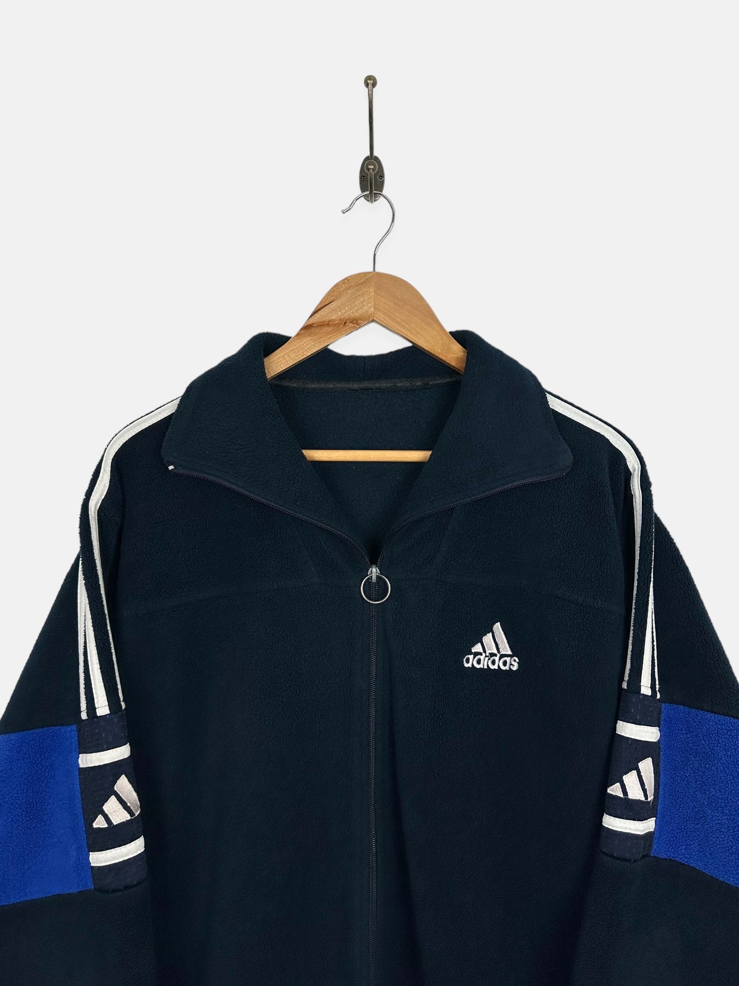 90's Adidas Embroidered Vintage Zip-Up Fleece Size L-XL