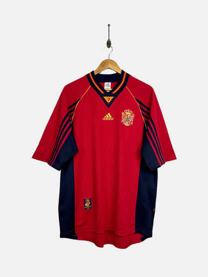 1998 Adidas Spain Home Kit Vintage Football Jersey Size L-XL