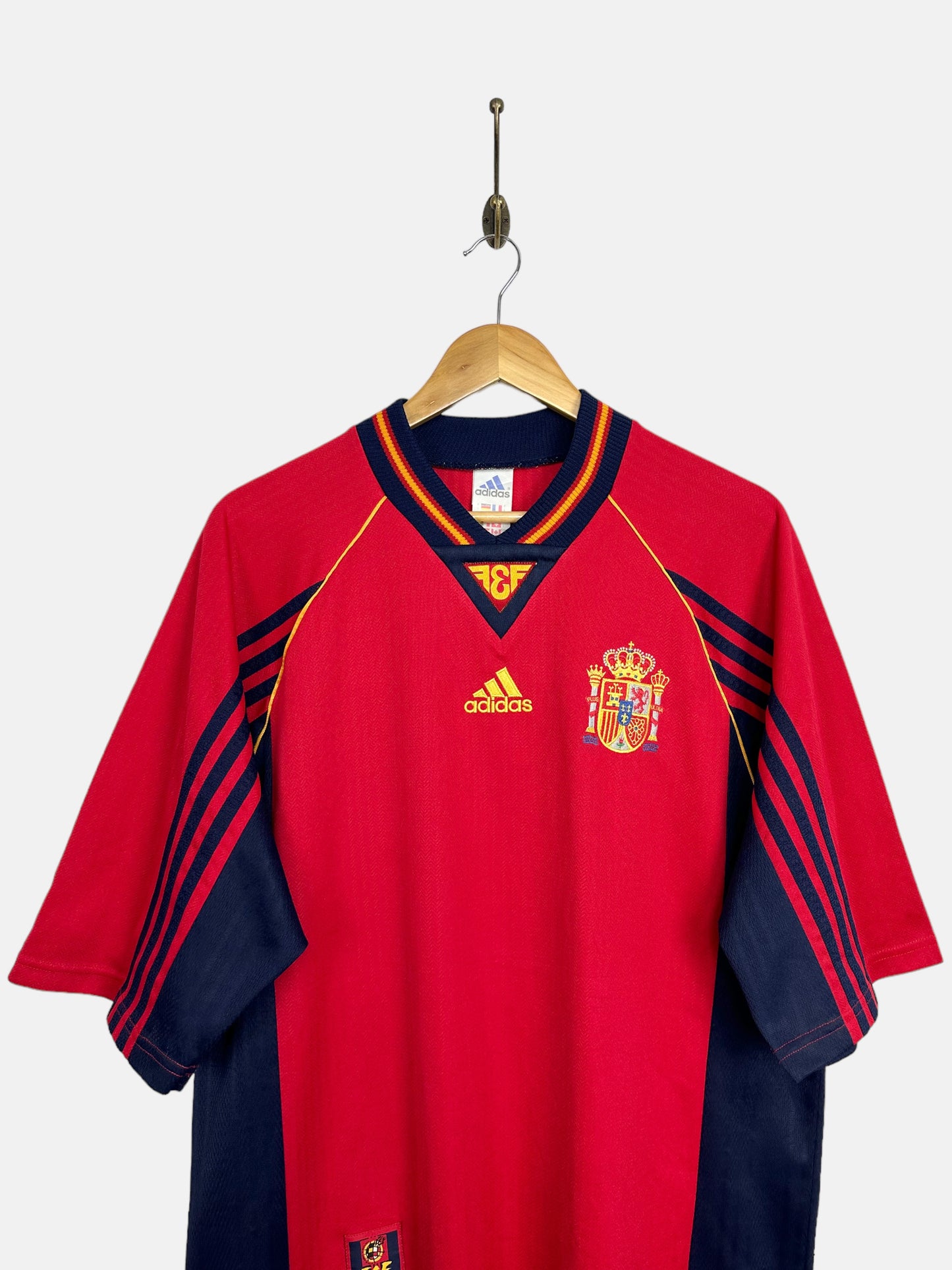 1998 Adidas Spain Home Kit Vintage Football Jersey Size L-XL