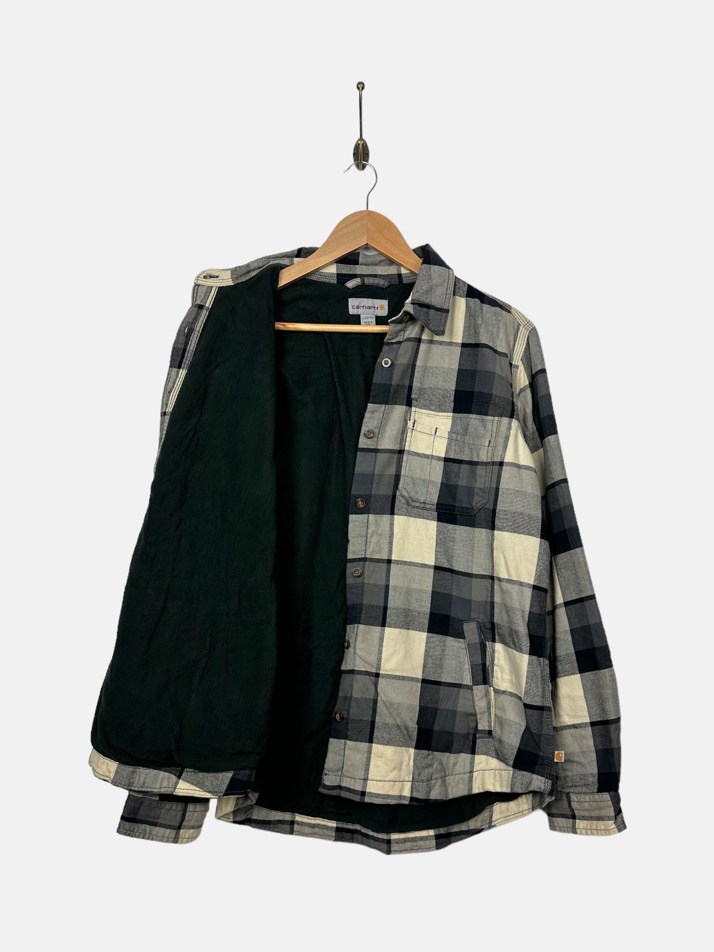 90's Carhartt Button-Up Lined Flannel Shirt Size S-M