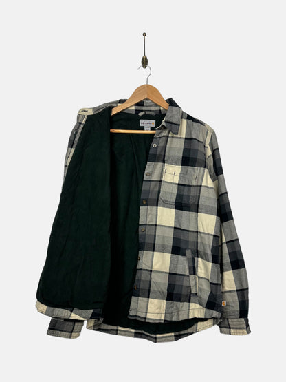 90's Carhartt Button-Up Lined Flannel Shirt Size S-M