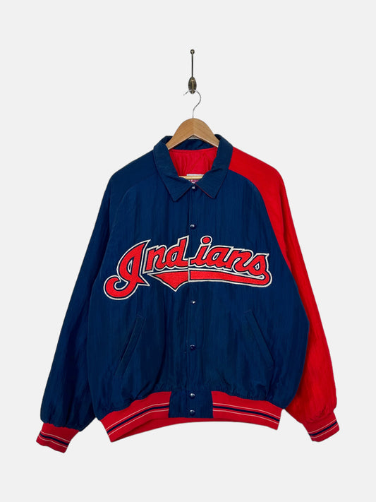 90's Starter Cleveland Indians MLB USA Made Embroidered Vintage Jacket Size L