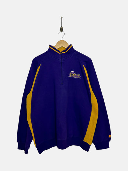 90's East Carolina Pirates Embroidered Vintage Quarterzip Sweatshirt Size L