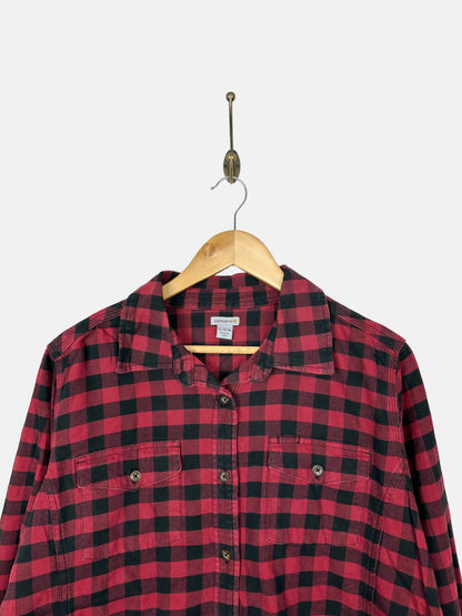 90's Carhartt Button-Up Flannel Shirt Size S-M