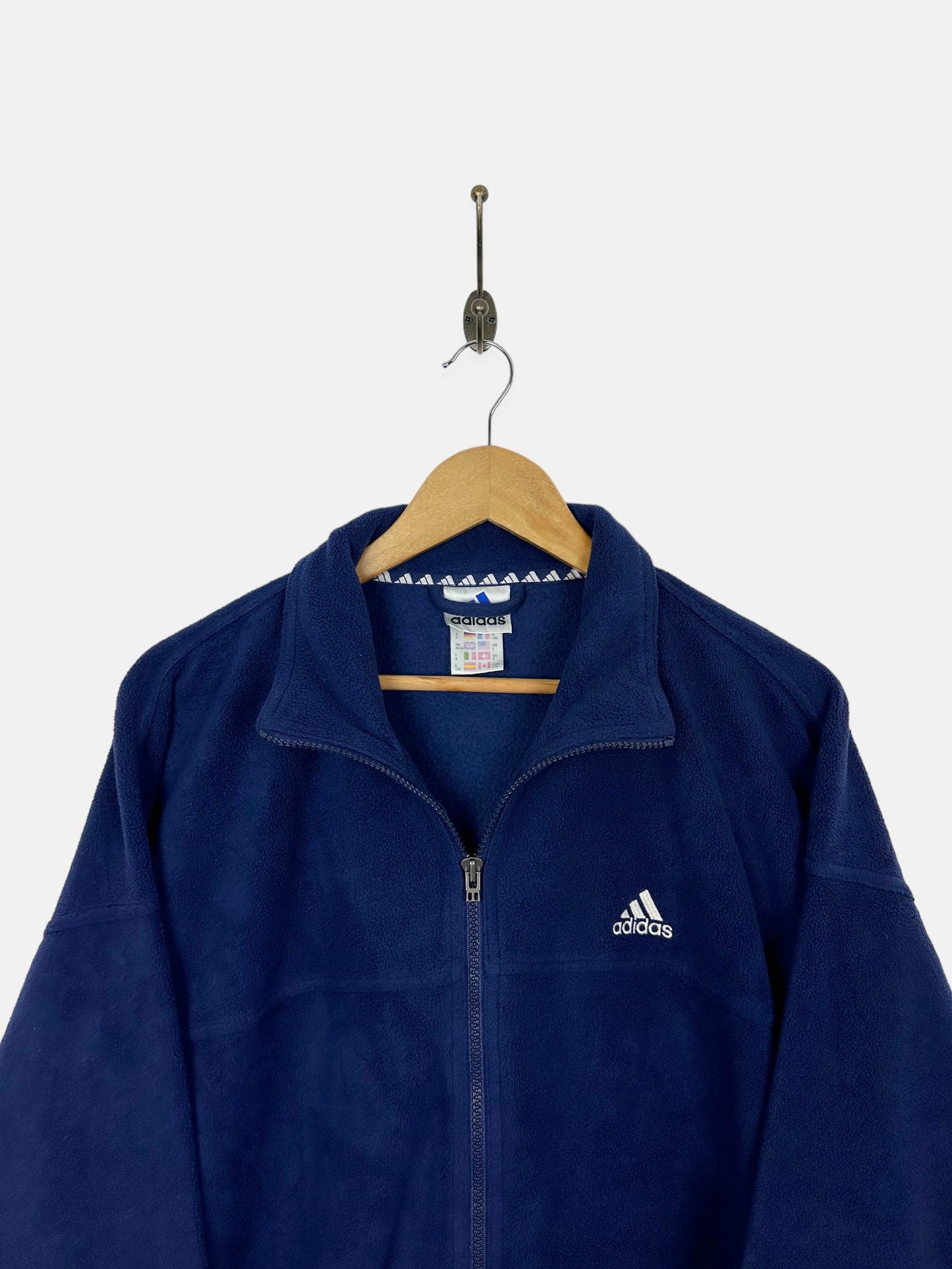 90's Adidas Embroidered Vintage Zip-Up Fleece/Jacket Size XL-2XL