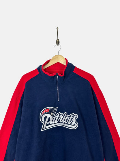 90's Patriots NFL Embroidered Vintage Quarterzip Fleece/Sweatshirt Size 2XL