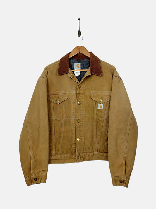 90's Carhartt USA Made Heavy Duty Vintage Corduroy Collar Jacket Size M