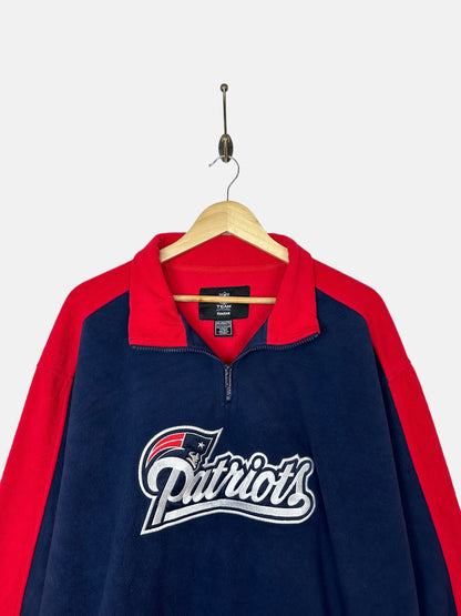 90's Patriots NFL Embroidered Vintage Quarterzip Fleece/Sweatshirt Size 2XL